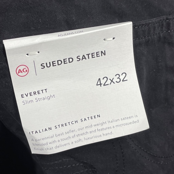 NEW Adriano Goldschmied Pants Mens 42 black Everett straight leg chino designer - Picture 8 of 15